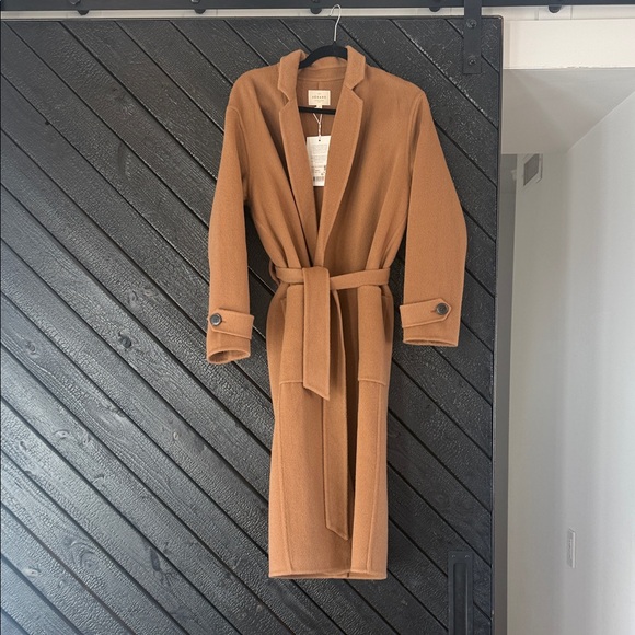 Sezanne Jackets & Blazers - Elegant Tan Trench Coat with Belt